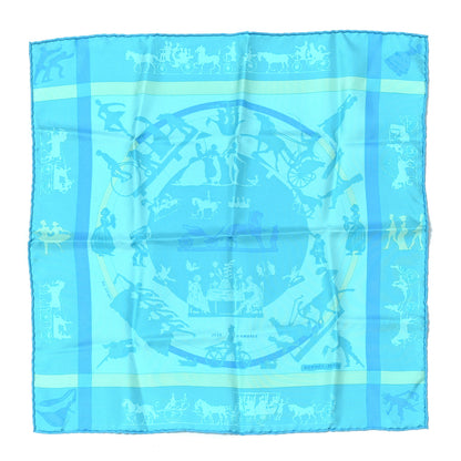 Hermes Silk Jeux D'ombres Pocket Square Scarf 1 of 6