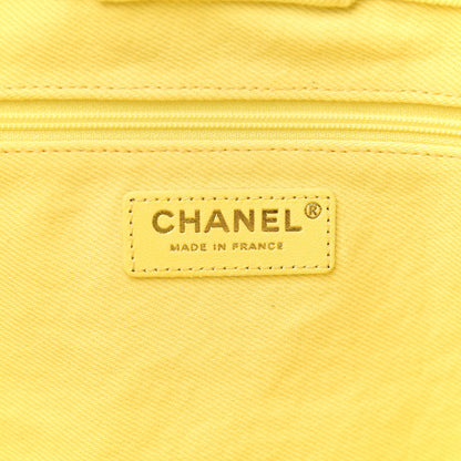 Chanel Denim Chevron Coco Tote Yellow 6 of 10