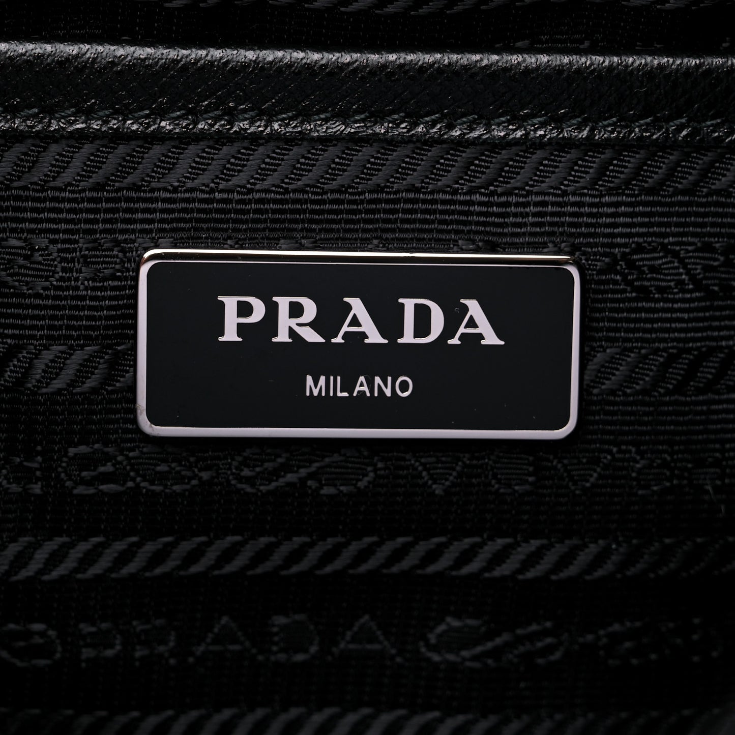 Tessuto Nylon Saffiano Medium Backpack Black
