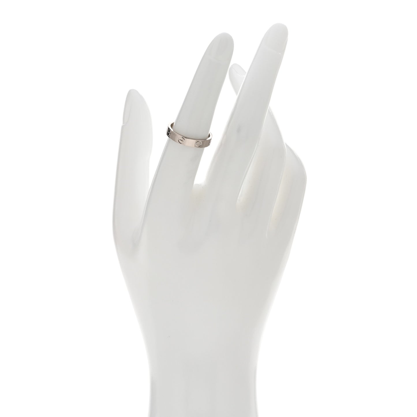 18K White Gold 3.5mm LOVE Wedding Band Ring 52 6