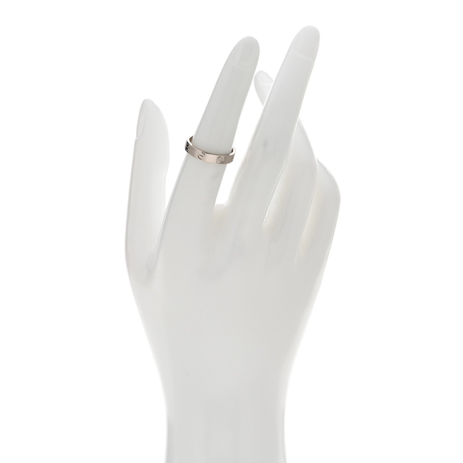 Cartier 18K White Gold 3.5mm LOVE Wedding Band Ring 52 6 2 of 4