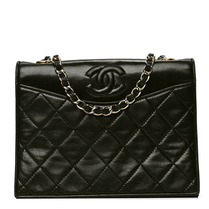 Chanel Lambskin Quilted CC Small Single Flap Black 1 of 6