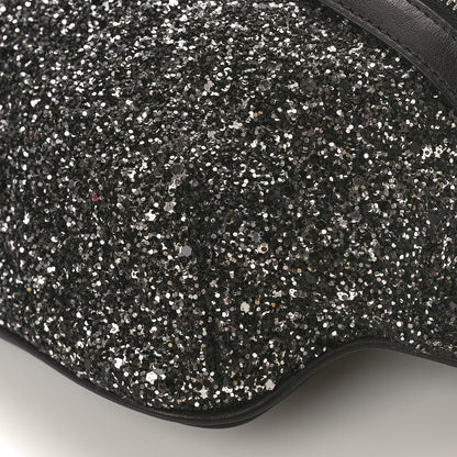 Saint Laurent Lambskin Glitter Belt Bag Metallic Black 9 of 9