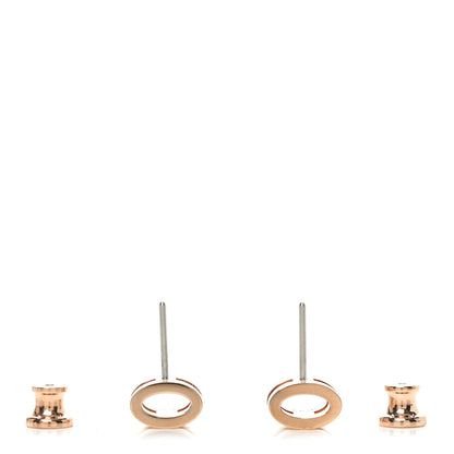 Hermes Rose Gold Lacquered Mini Pop H Earrings White 3 of 6