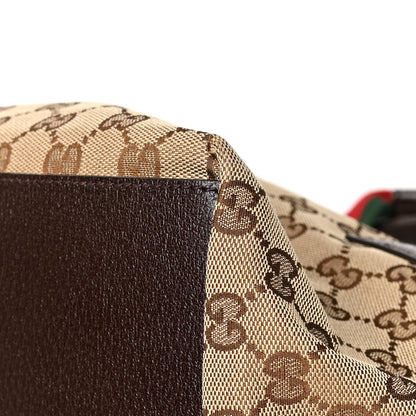 Gucci GG Monogram Small Web Handle Bucket Tote Dark Brown 9 of 11