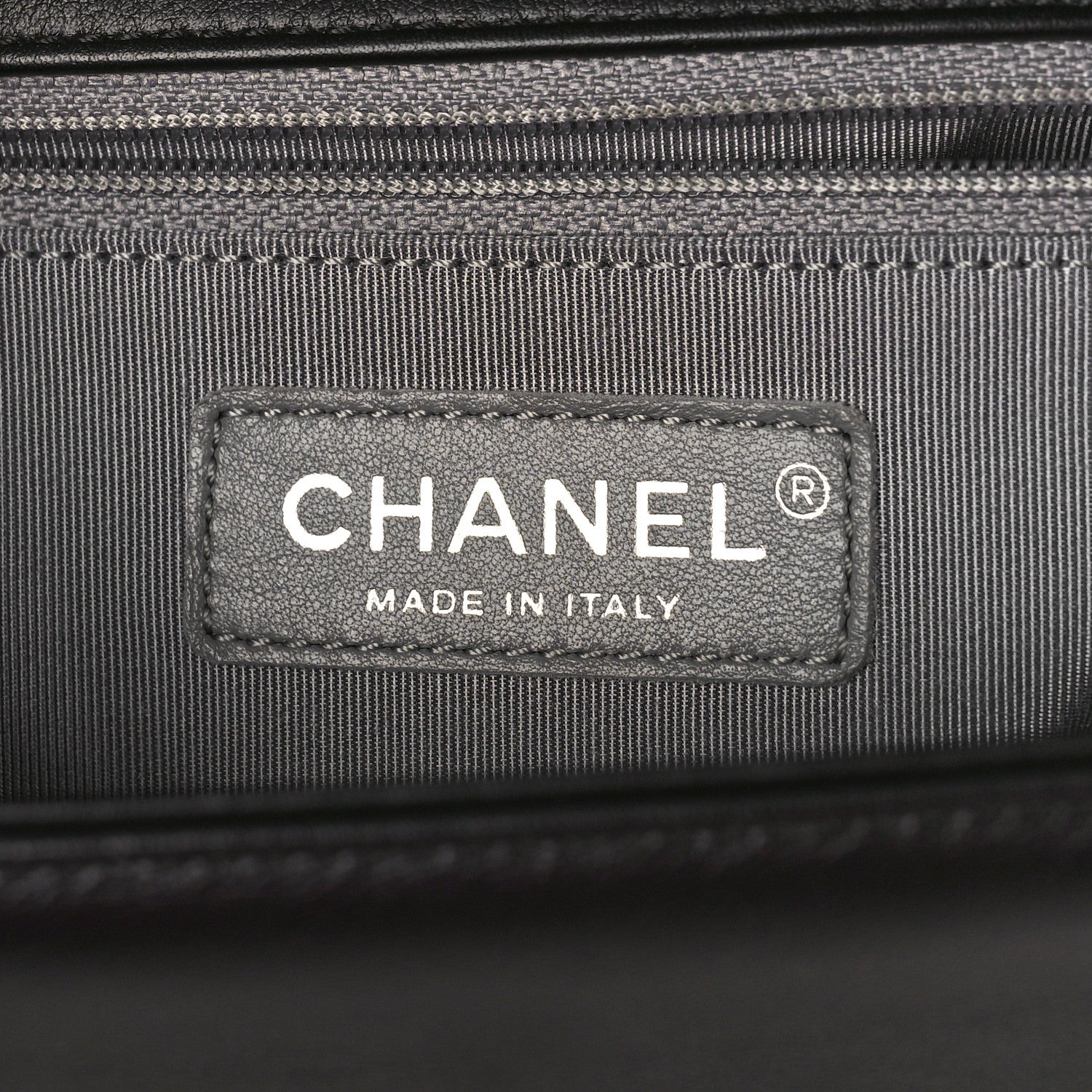 Chanel Calfskin Chevron Quilted Medium Boy Flap Black 6 of 10