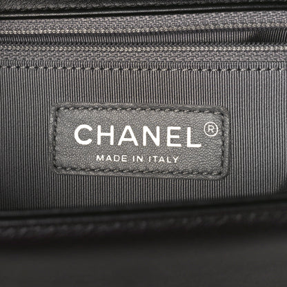 Chanel Calfskin Chevron Quilted Medium Boy Flap Black 6 of 10
