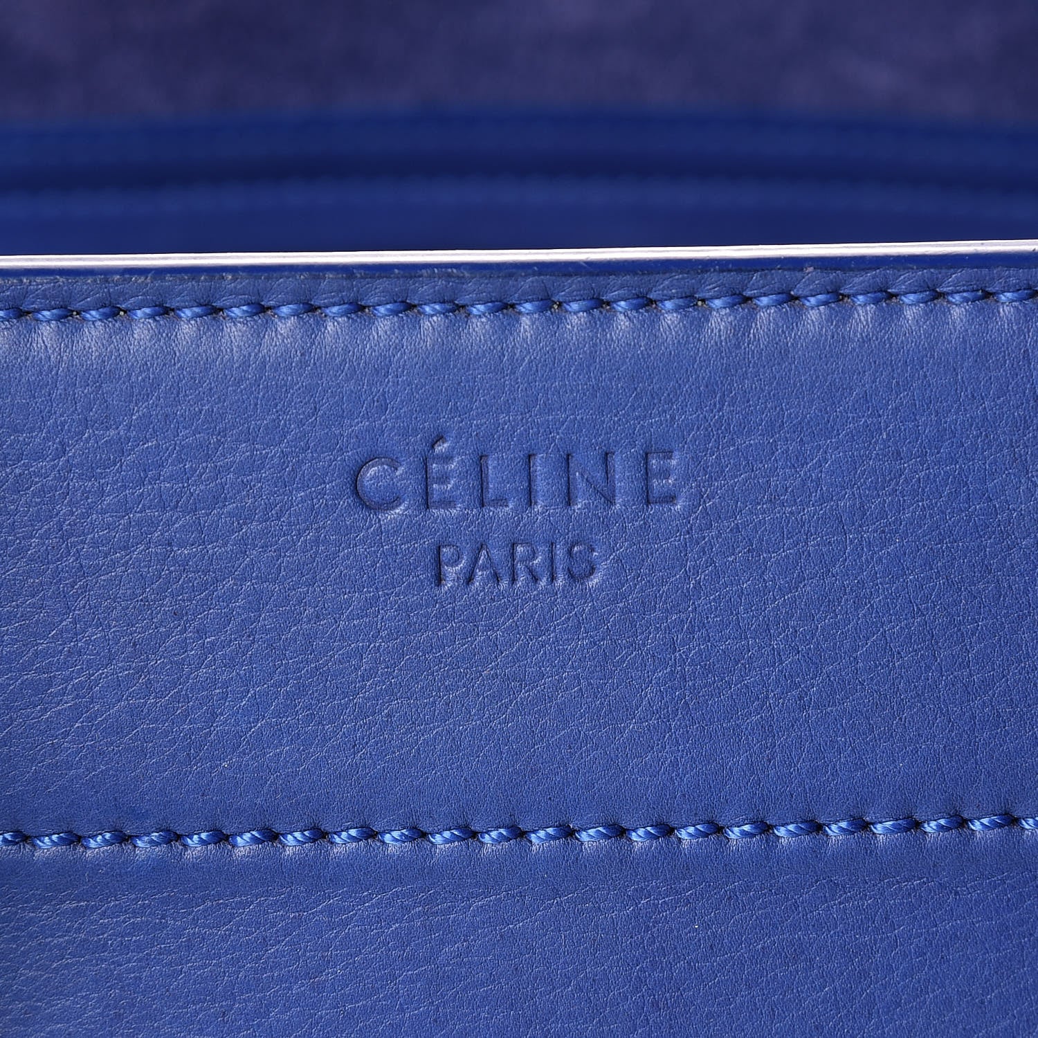 Celine Supple Calfskin Medium Phantom Luggage Indigo 6 of 17