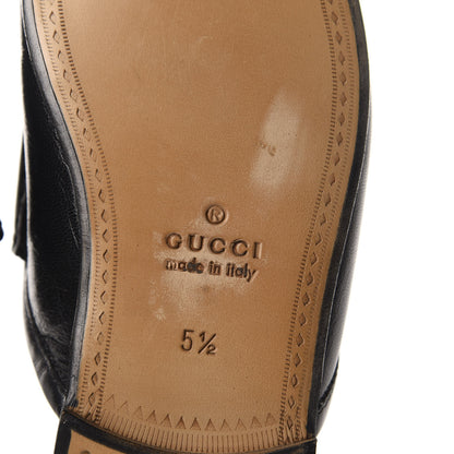 Gucci Goatskin Mens Horsebit Slippers 5.5 Black 8 of 10
