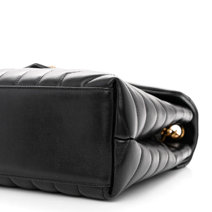 Saint Laurent Calfskin Y Quilted Monogram Small Loulou Chain Satchel Black 10 of 10