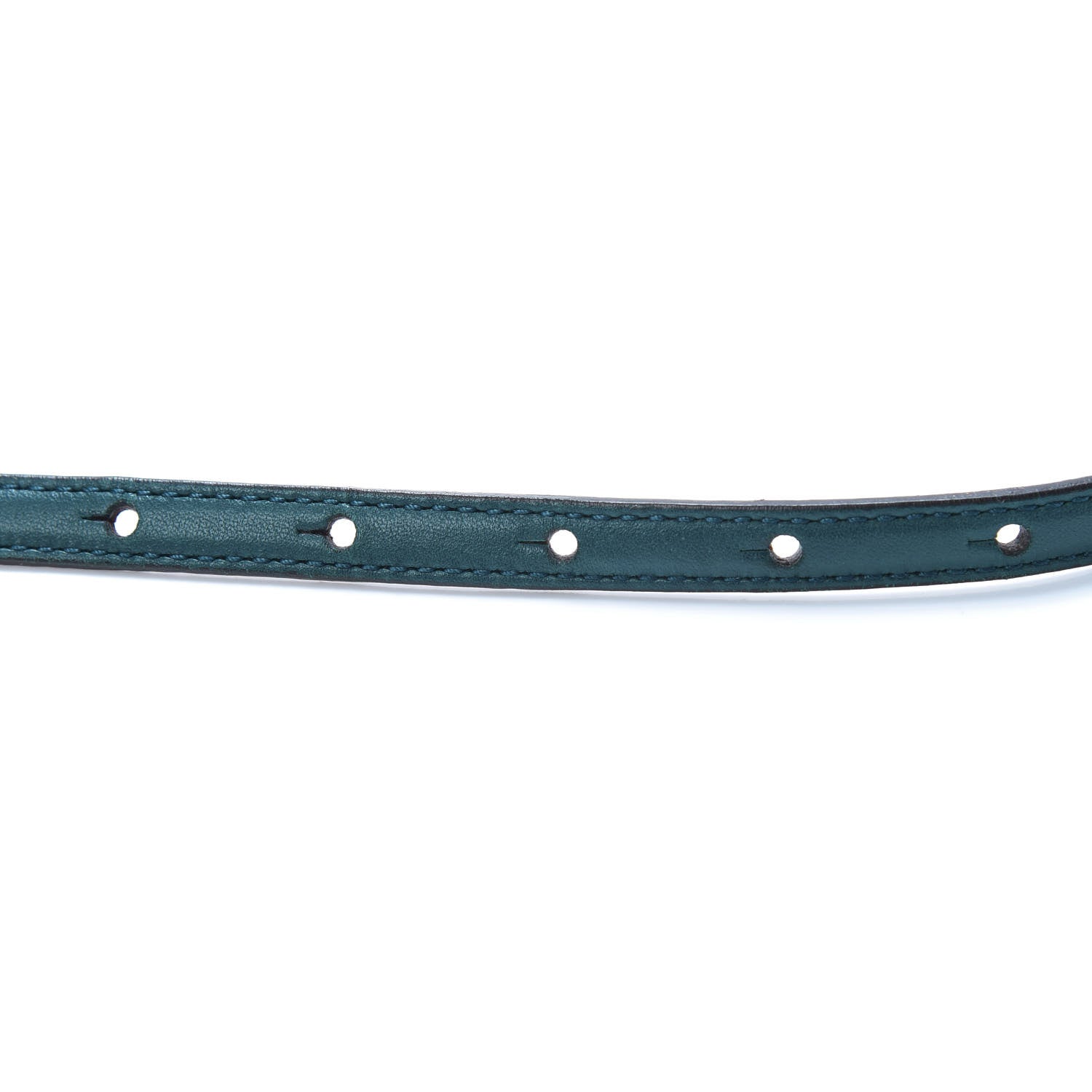 Gucci Calfskin 1973 Buckle Skinny Belt 80 32 Deep Cobalt 5 of 6