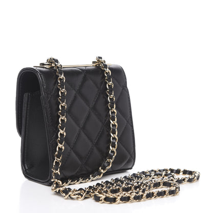Chanel Lambskin Quilted Mini Trendy CC Chain Wallet Black 2 of 10