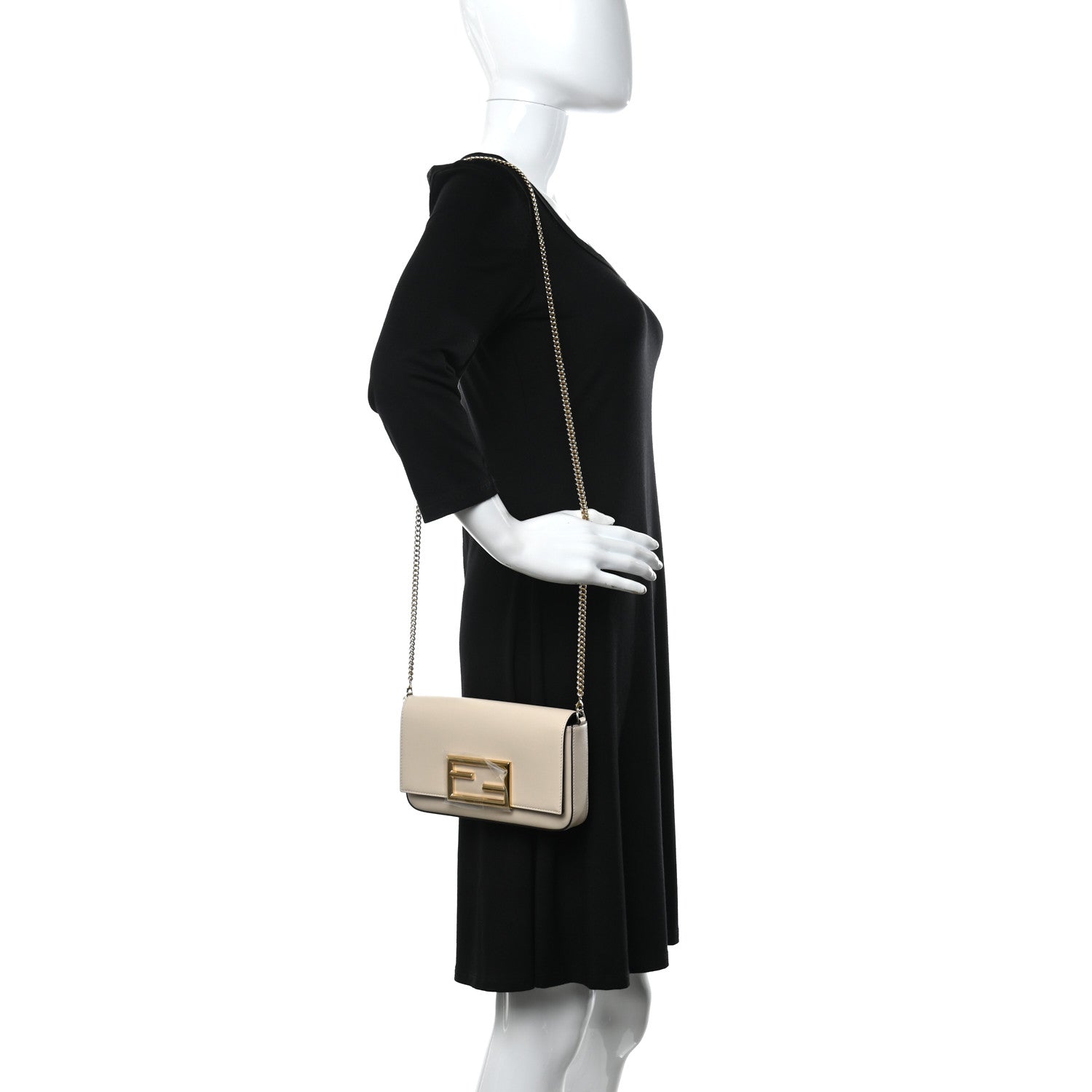 Fendi Vitello Palmellato Wallet on Chain with Pouches Camelia 2 of 11