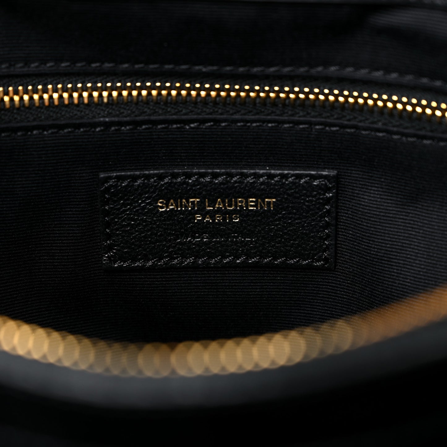 Calfskin Y Quilted Monogram Medium Loulou Chain Satchel Black
