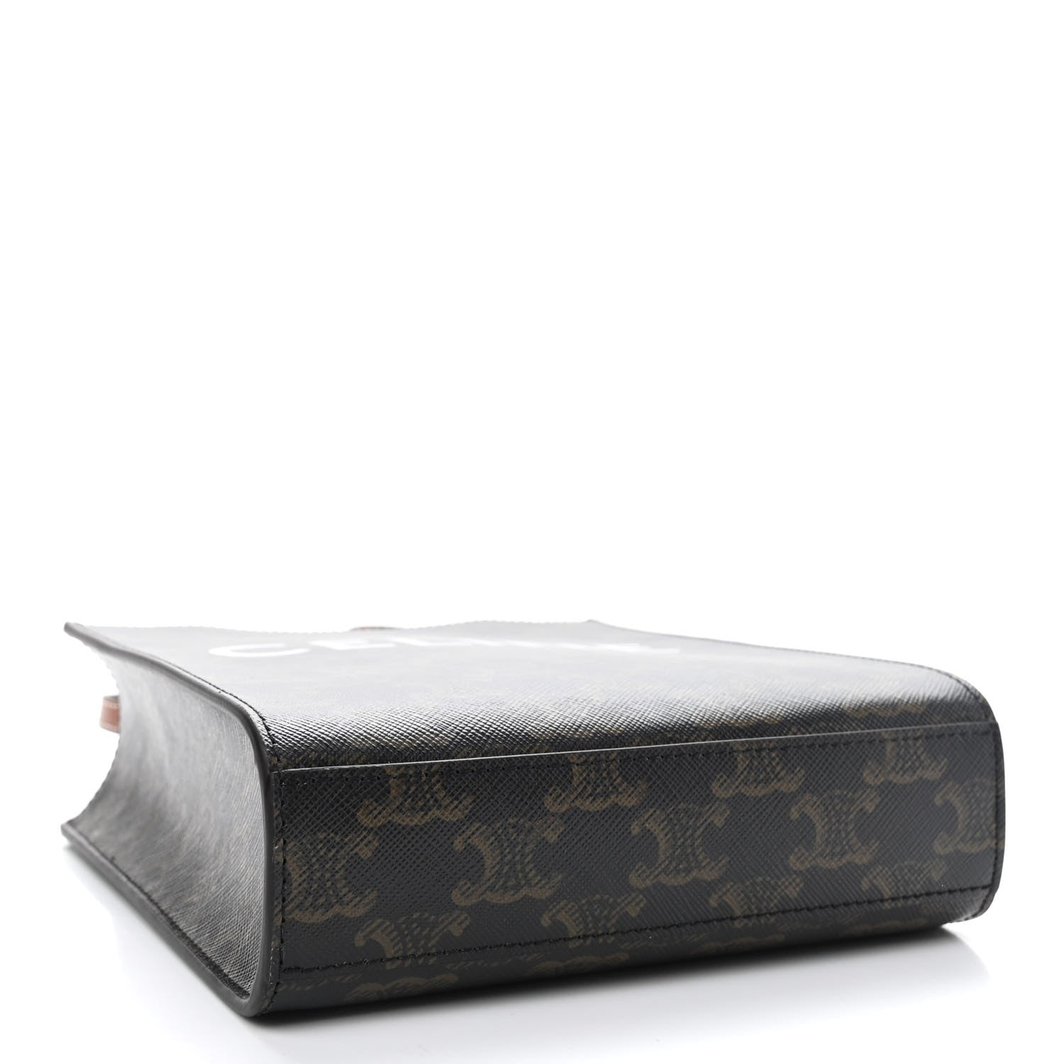 Celine Triomphe Canvas Calfskin Mini Vertical Cabas Tan 4 of 8