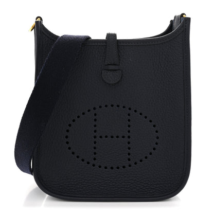 Hermes Taurillon Clemence Evelyne TPM Bleu Nuit 1 of 11