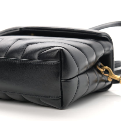Saint Laurent Calfskin Y Quilted Monogram Toy Loulou Crossbody Bag Black 11 of 14