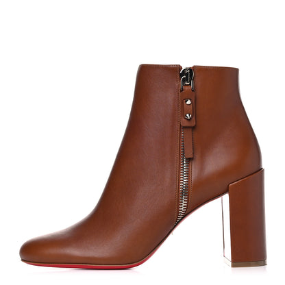 Christian Louboutin Calfskin Ziptotal 85 Booties 40.5 Cuoio 1 of 15