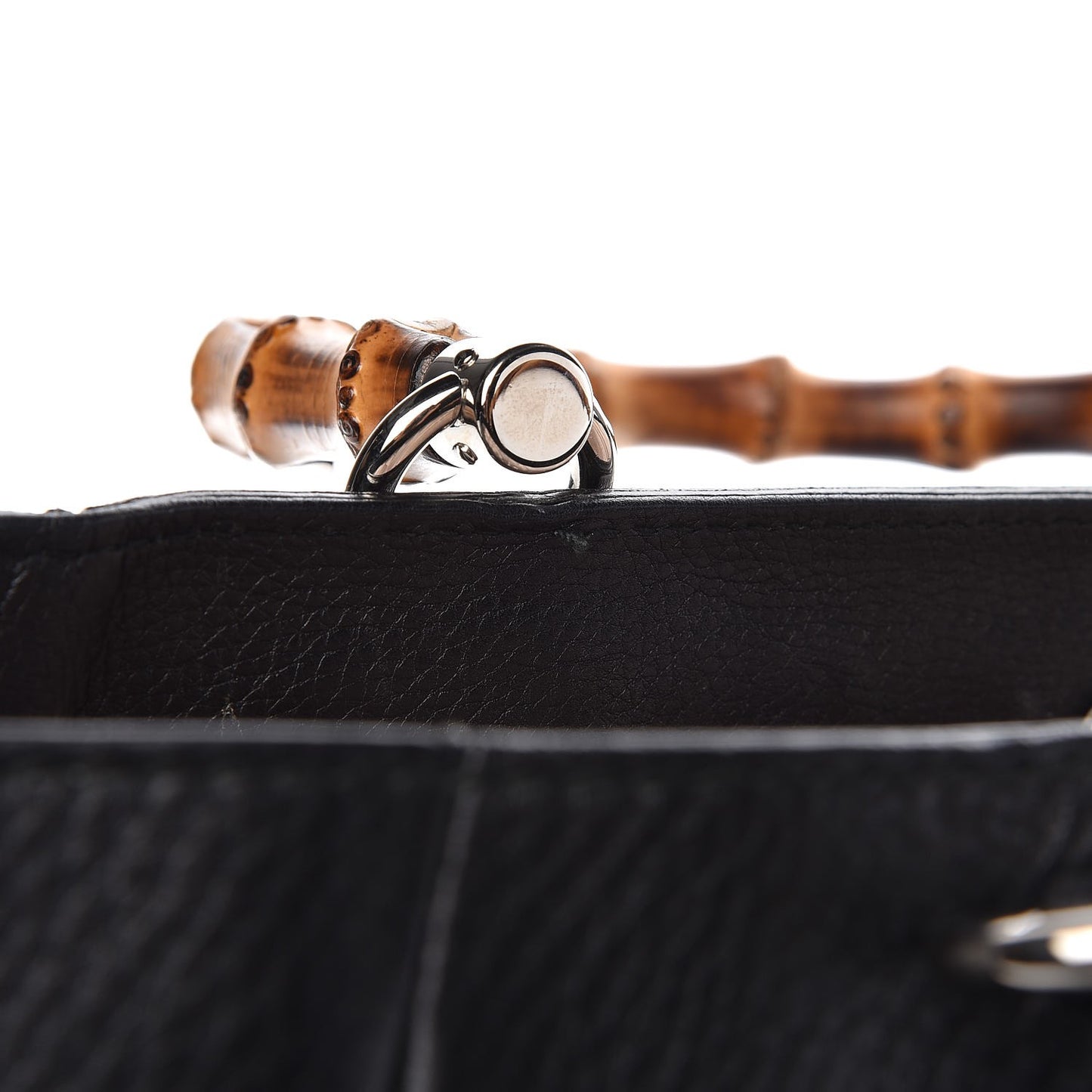 Calfskin New Bamboo Medium Tassel Tote Black