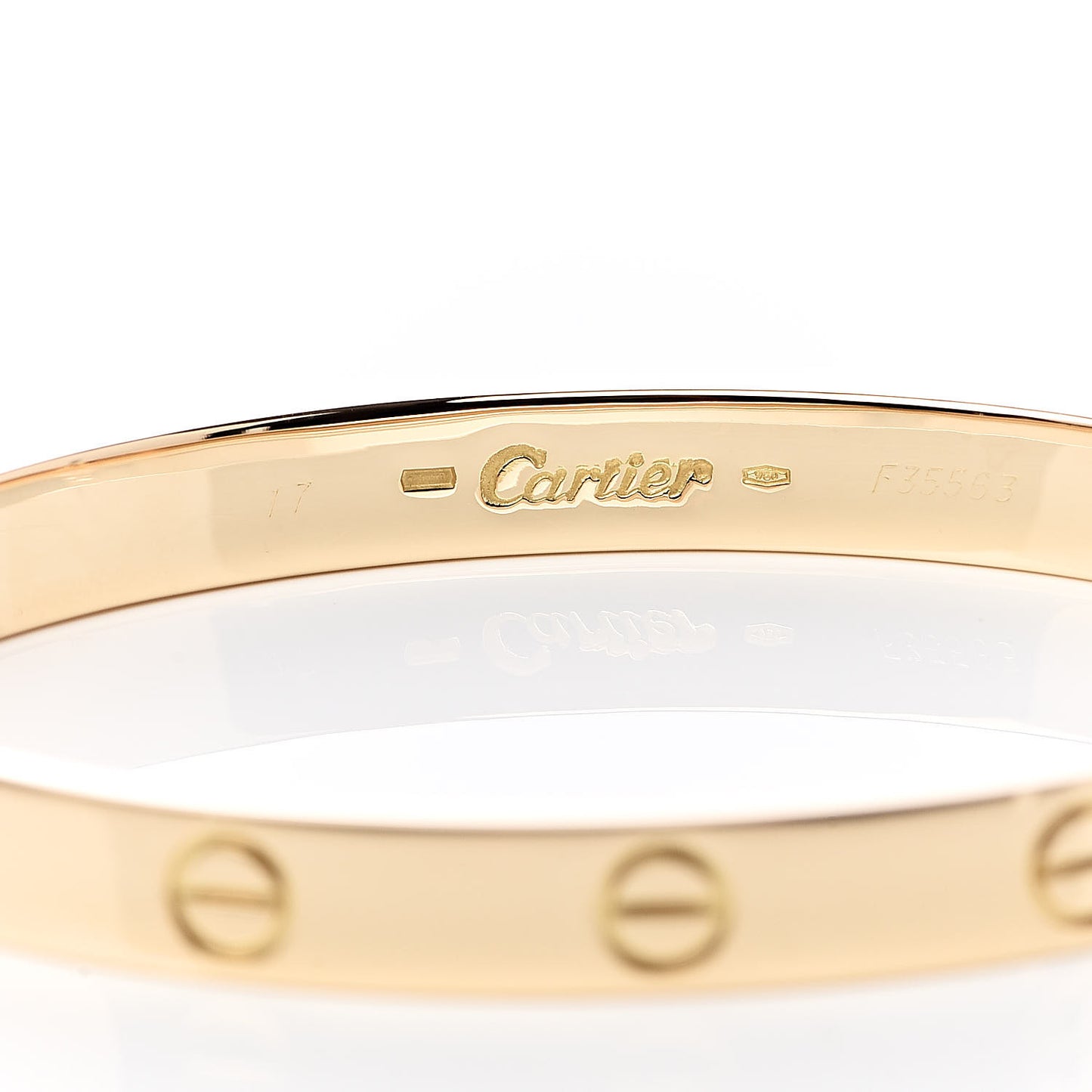 18K Yellow Gold LOVE Bracelet 17