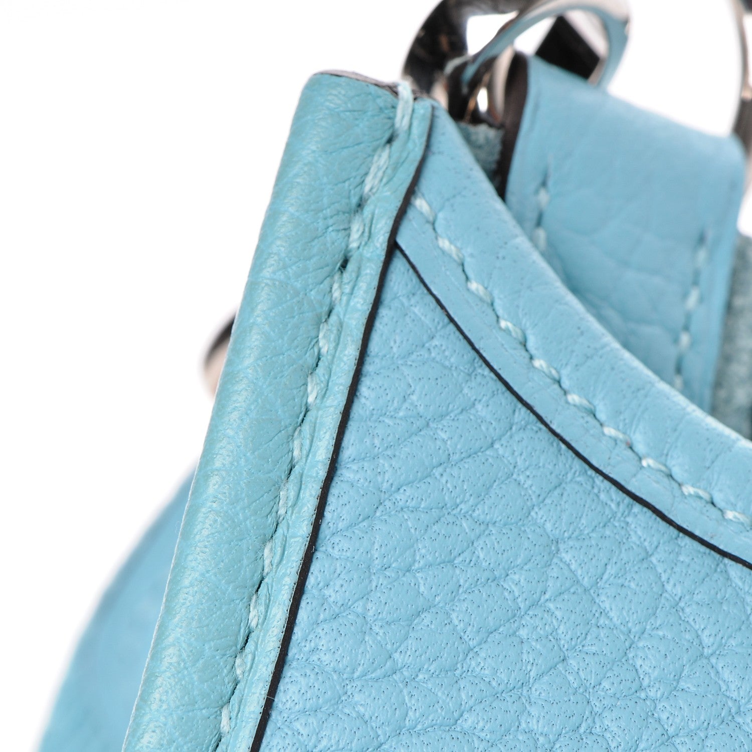 Hermes Taurillon Clemence Evelyne TPM Bleu Atoll 11 of 13