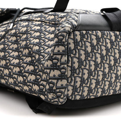 Christian Dior Oblique Explorer Backpack Blue Black 8 of 9