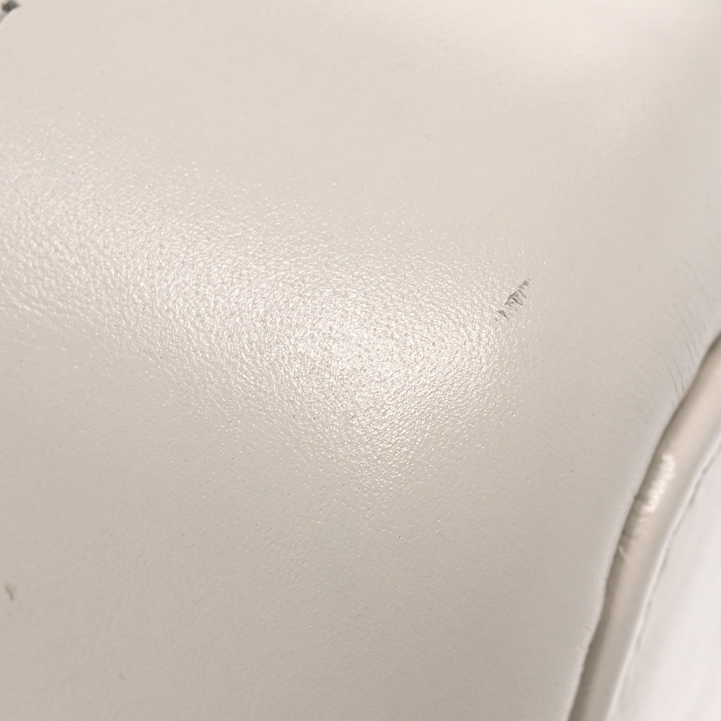 Aged Calfskin Chevron Quilted Small Gabrielle Hobo White