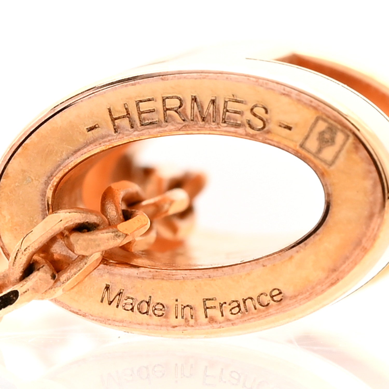 Hermes Lacquered Gold Mini Pop H Pendant Necklace White 5 of 8