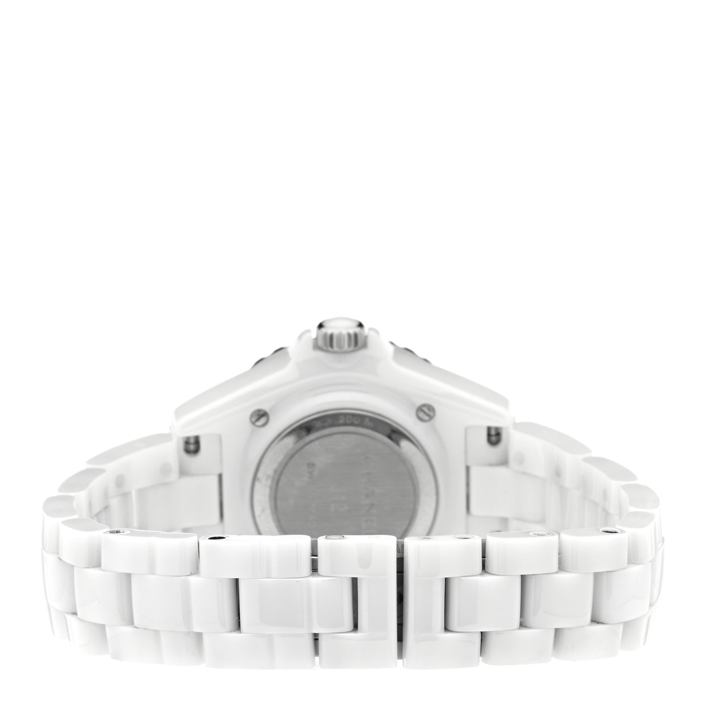 Stainless Steel Ceramic 33mm J12 Phantom Quartz Watch White