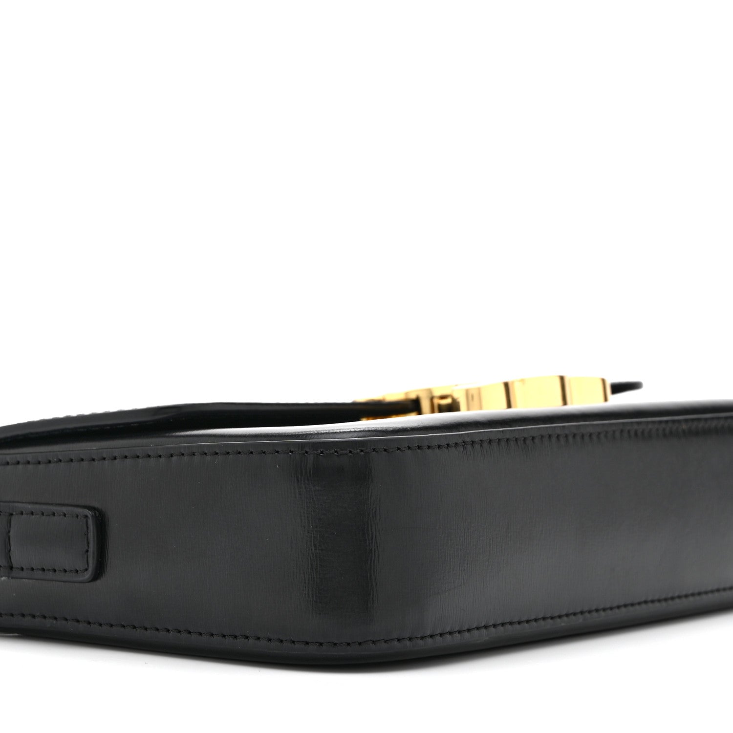Celine Shiny Calfskin Triomphe Shoulder Bag Black 10 of 11
