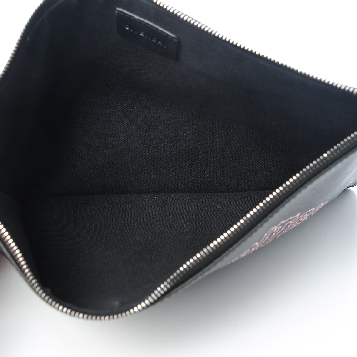 Givenchy Textured Coated Canvas Gothic Medium Cosmetic Pouch Black 5 of 9