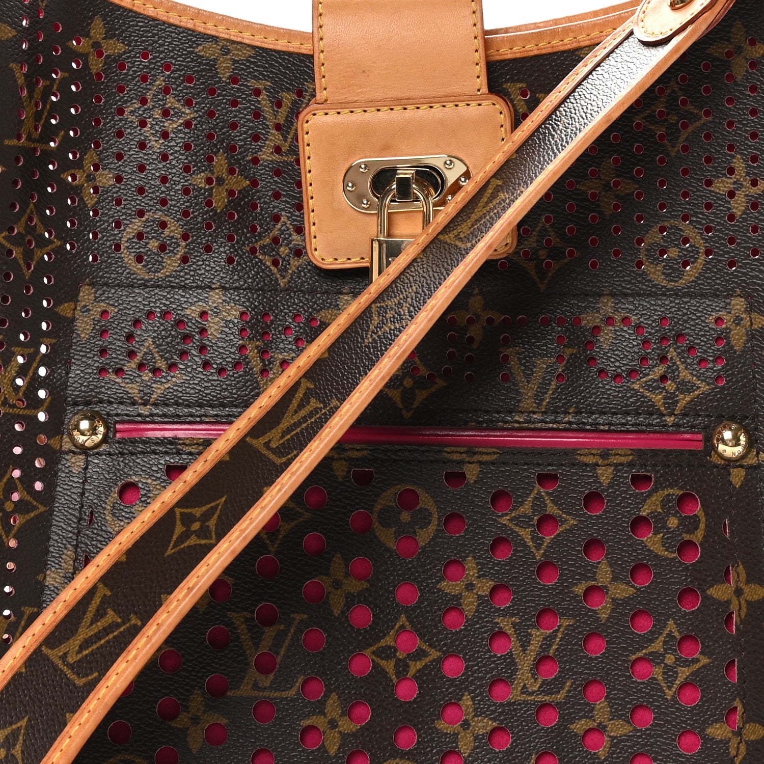 Louis Vuitton Monogram Perforated Musette Fuchsia 7 of 9
