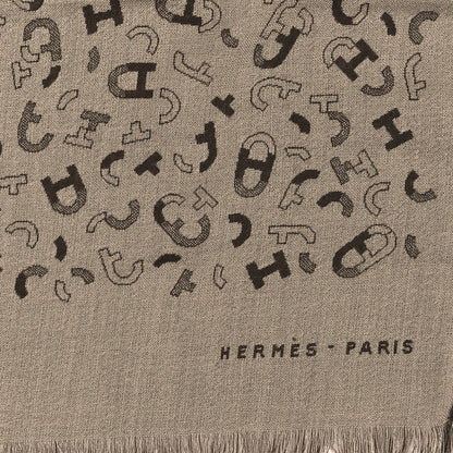 Hermes Cashmere Silk Maillons En Kit Muffler Desert Marron 3 of 4