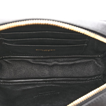 Saint Laurent Grain De Poudre Matelasse Monogram Mini Lou Camera Bag Black 5 of 11