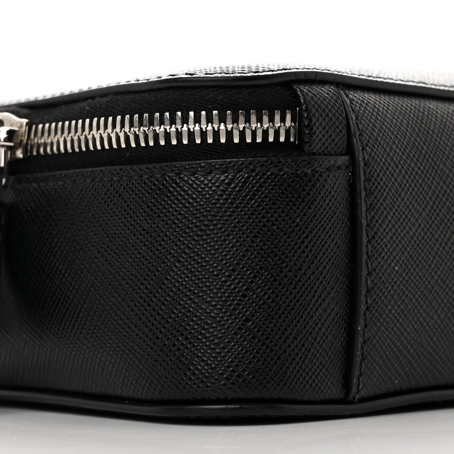 Prada Saffiano Travel Medium Brique Crossbody Bag Black 9 of 10
