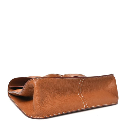 Hermes Taurillon Clemence Halzan 31 Gold 4 of 11