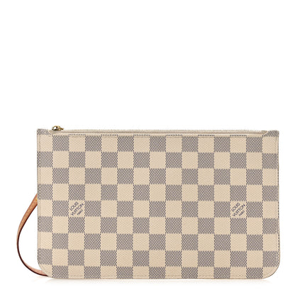 Louis Vuitton Damier Azur Neverfull MM GM Pochette Rose Ballerine 1 of 10