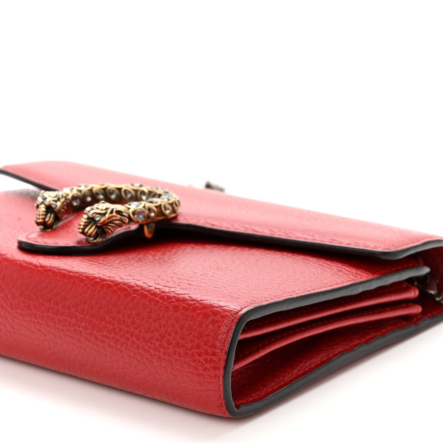 Calfskin Mini Dionysus Chain Wallet Hibiscus Red