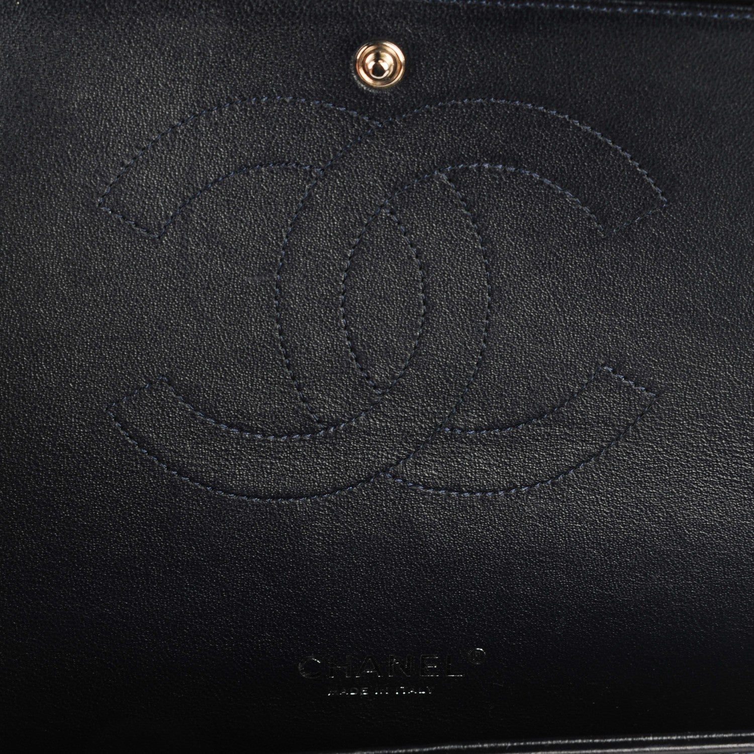 Chanel Lambskin Quilted Maxi Double Flap Navy 6 of 9