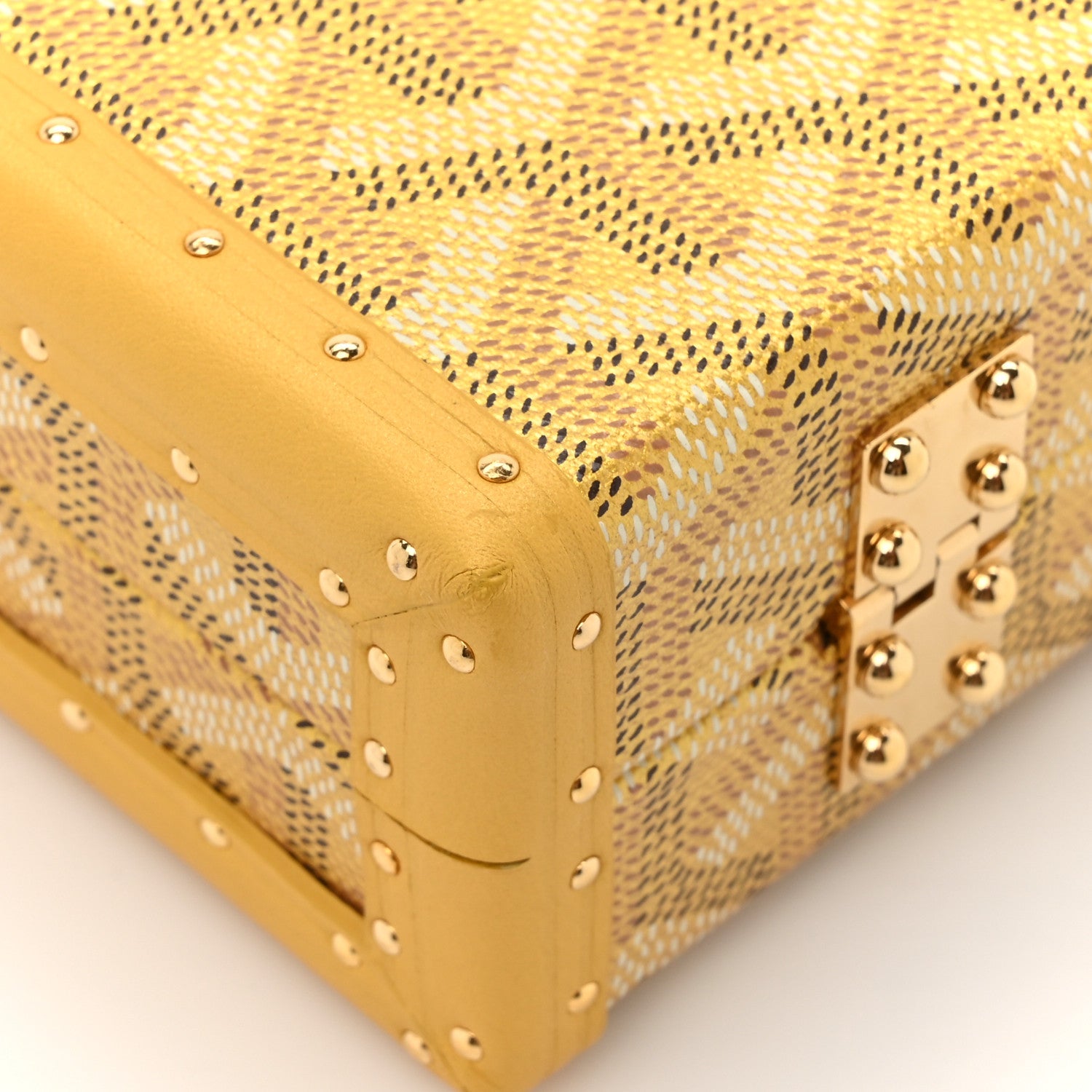 Goyard Goyardine Precious Metals Minaudiere Trunk Bag Gold 11 of 14