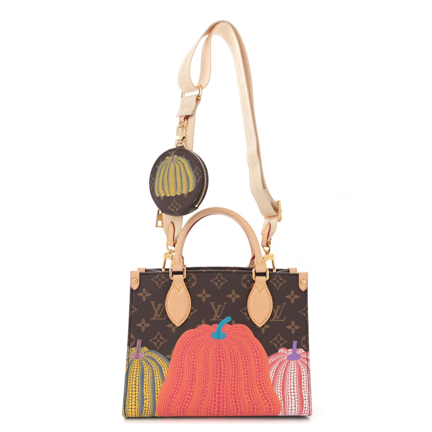 LV X YK Monogram Pumpkin Onthego PM Multicolor Multicolor