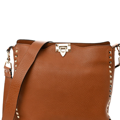 Valentino Garavani Pebbled Calfskin Large Rockstud Flip-Lock Messenger Bag Light Cuir 7 of 11