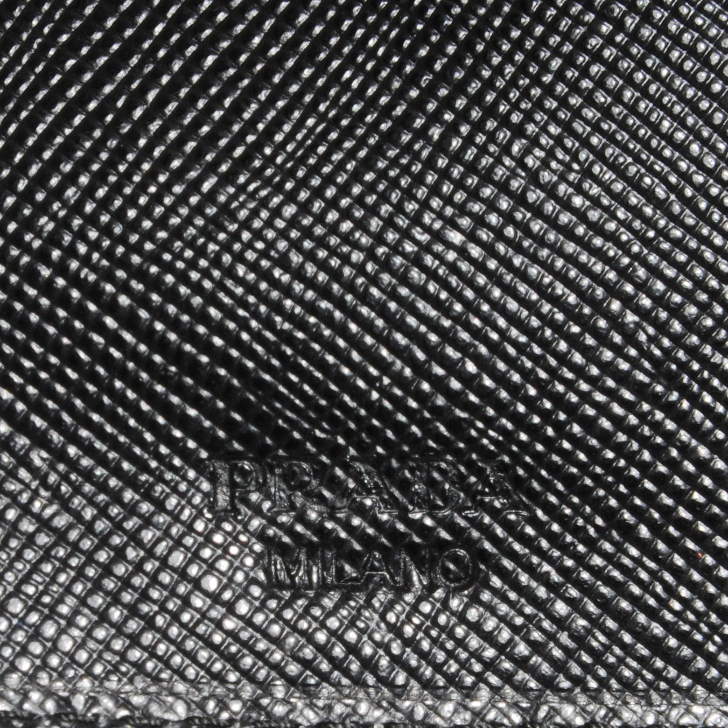 Prada Saffiano Metal Compact Wallet Black 7 of 9