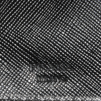 Prada Saffiano Metal Compact Wallet Black 7 of 9