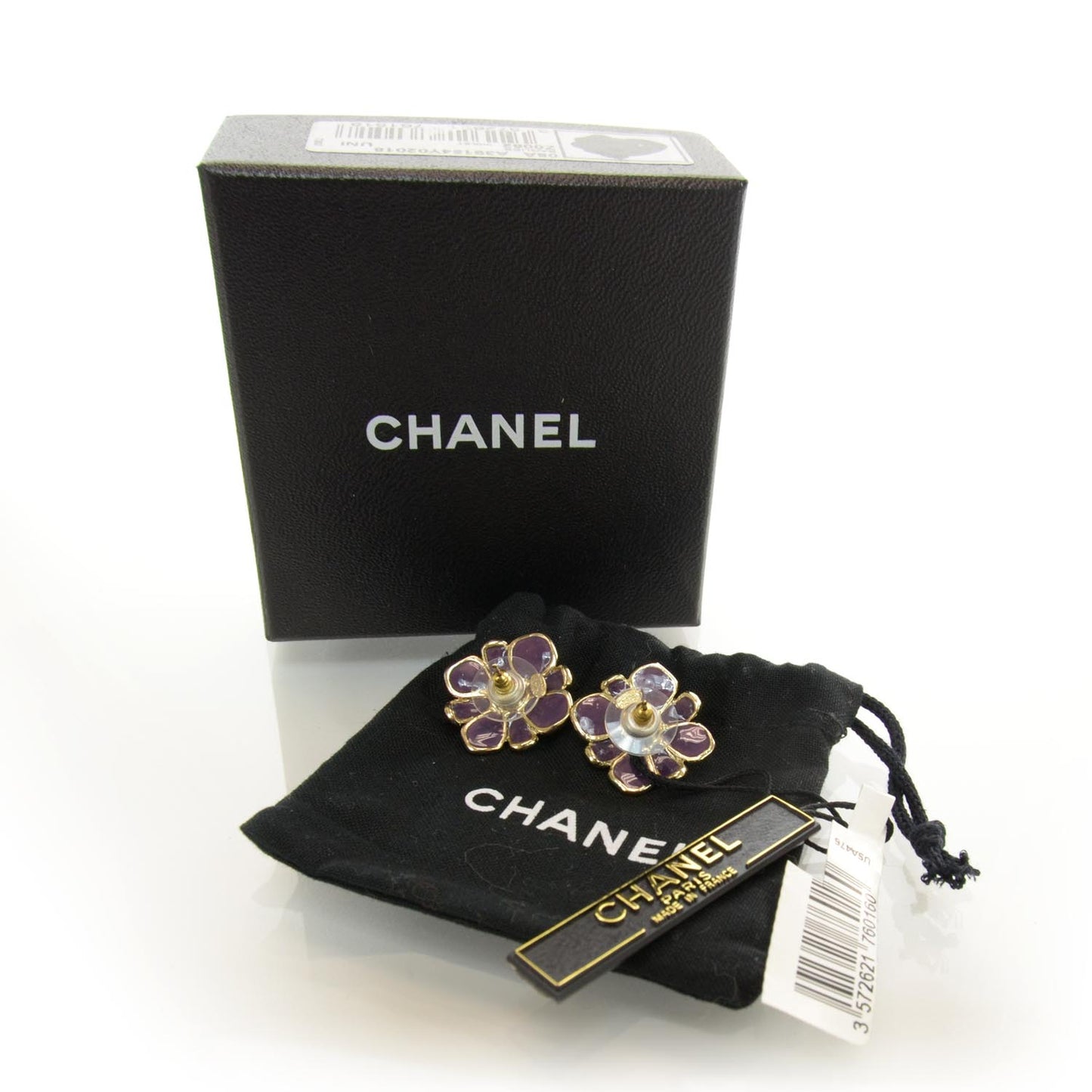 Resin CC Earrings Purple