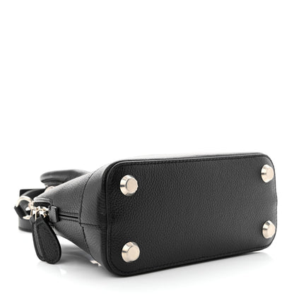 Balenciaga Grained Calfskin Cities Paris XXS Ville Top Handle Bag Black White 4 of 11