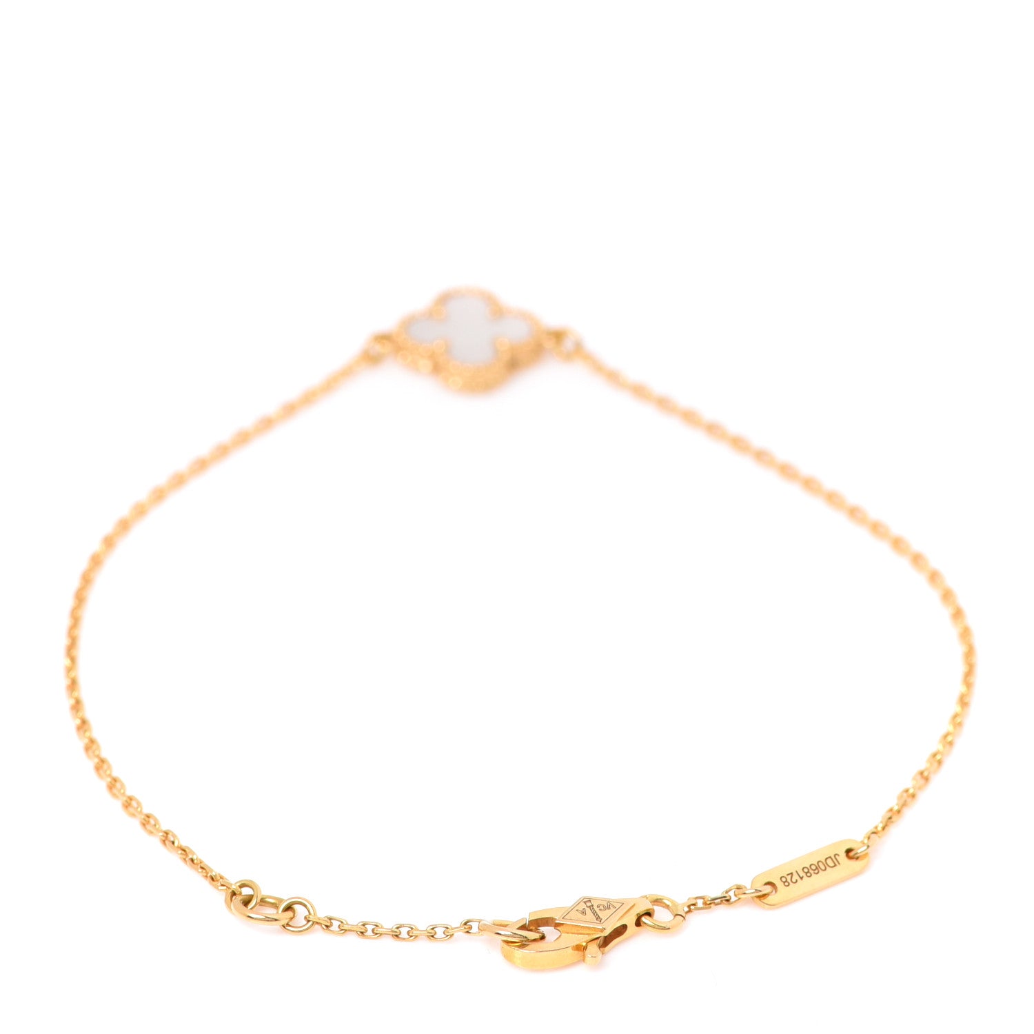 Van Cleef & Arpels 18K Yellow Gold Mother of Pearl Sweet Alhambra Bracelet 3 of 5