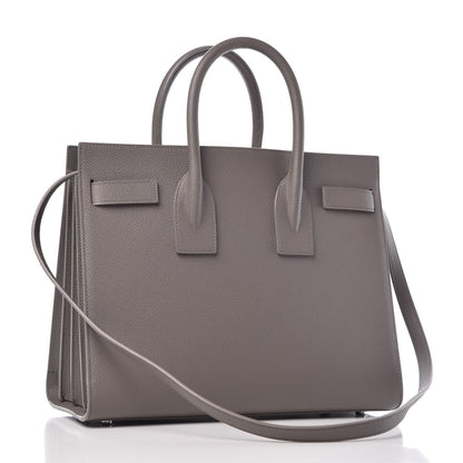 Saint Laurent Grained Calfskin Small Sac De Jour Fog 3 of 8