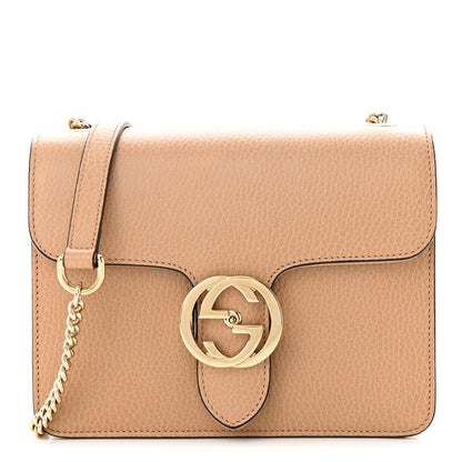 Gucci Dollar Calfskin Small Interlocking G Shoulder Bag Camelia 1 of 10
