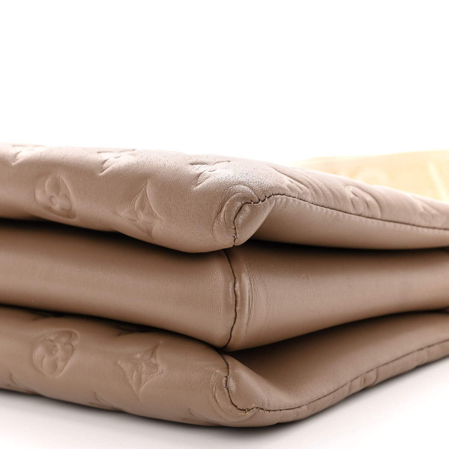 Louis Vuitton Lambskin Embossed Monogram Coussin PM Taupe 11 of 12